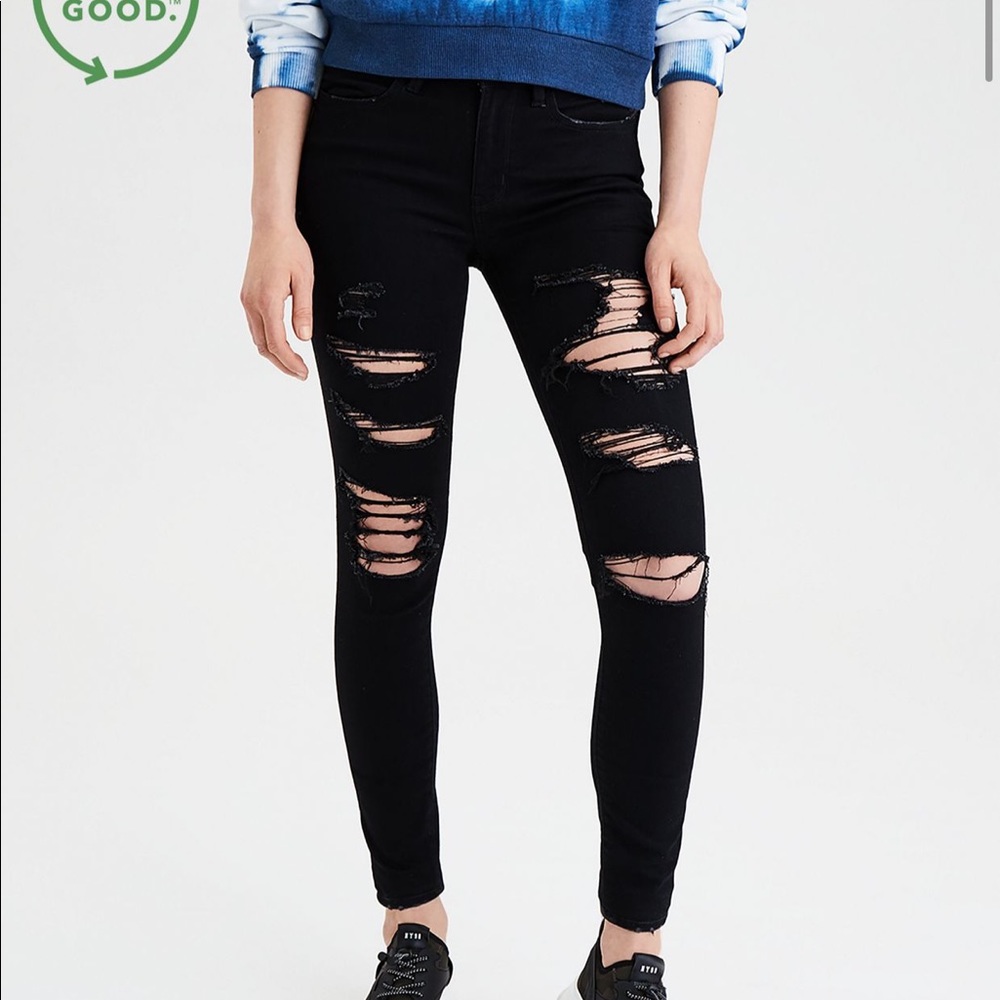 black american eagle jeans